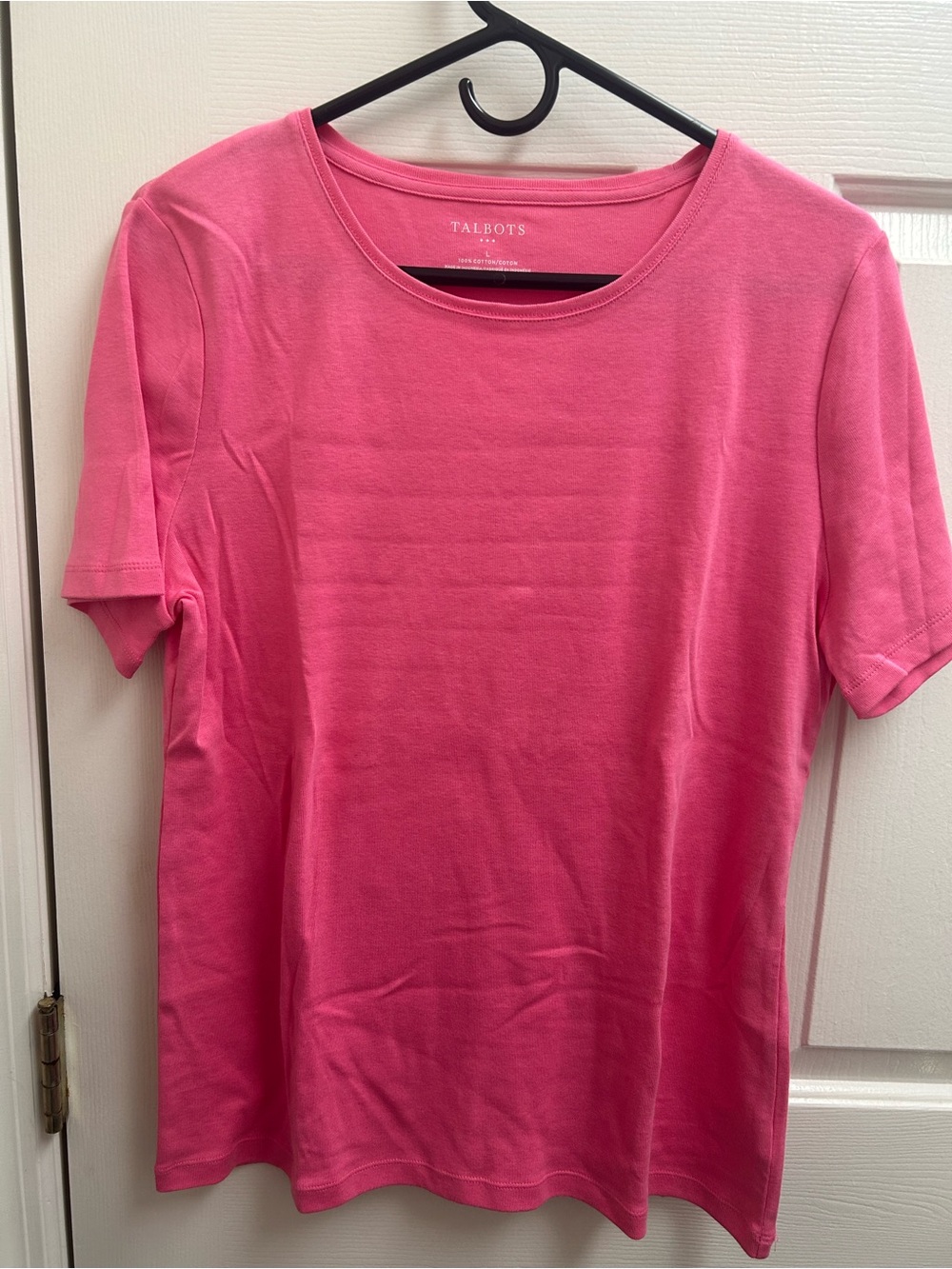 NWT - Talbots Pink Crewneck Short Sleeve Tee